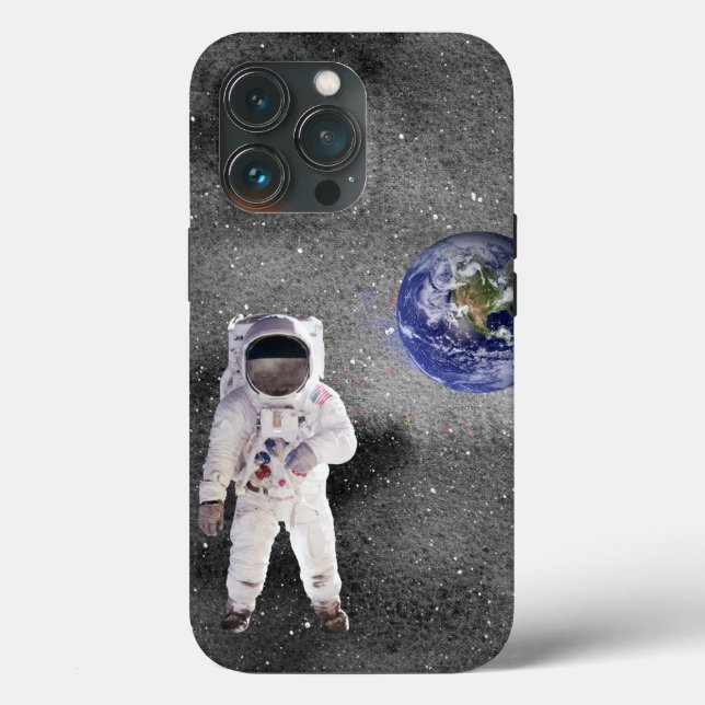 Astronaut im Weltraum mit Planet Erde Case-Mate iPhone Hülle (Rückseite)
