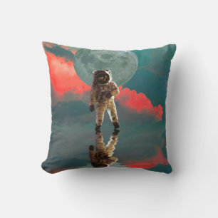 Astronaut im Weltraum-Moon-Retro-Kissen Kissen