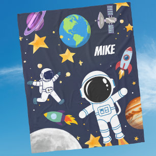 Astronaut im Weltraum, Niedliche Kinder zum ersten Fleecedecke