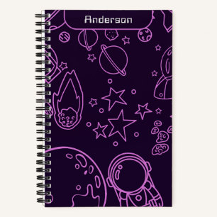 Astronaut im Weltraum  Notizbuch