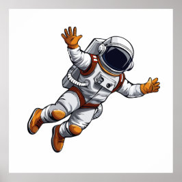 Astronaut im Weltraum Poster