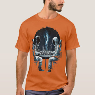 Astronaut im Weltraum Schachastronomie Spaceman 2 T-Shirt