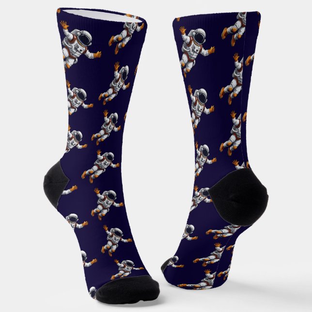 Astronaut im Weltraum Socken (Gewinkelt)