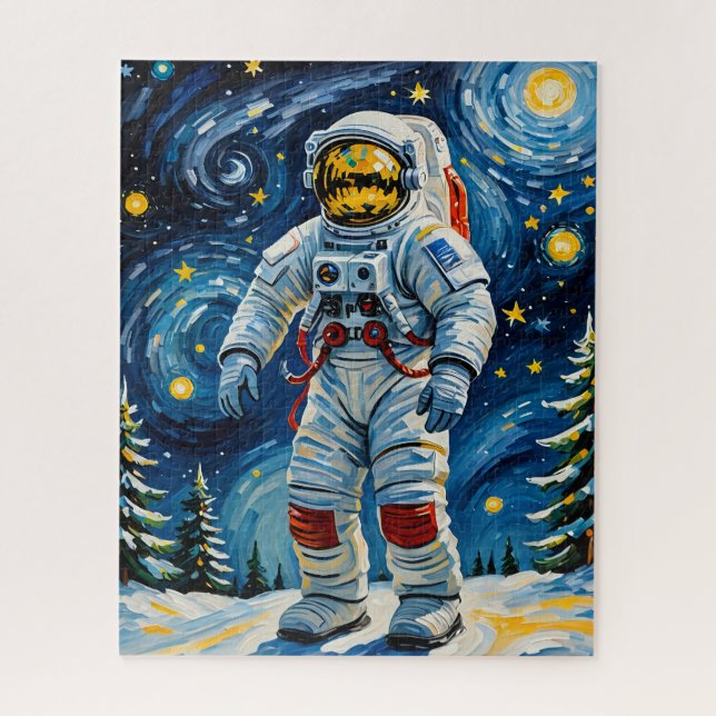 Astronaut im Winterwald (Vertikal)