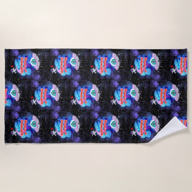 ASTRONAUT IN DER AUSBILDUNG STRANDTUCH (Vorderseite)