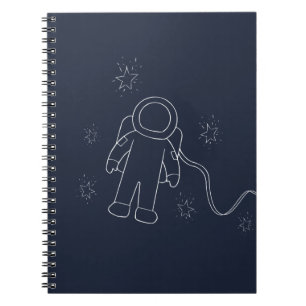 Astronaut in der Raumspaceman Galaxie und Sterne Notizblock