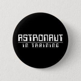 Astronaut in der Trainingstaste Button
