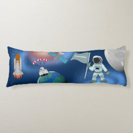 Astronaut in der Weltraumgalaxie Personalisierter  Seitenschläferkissen