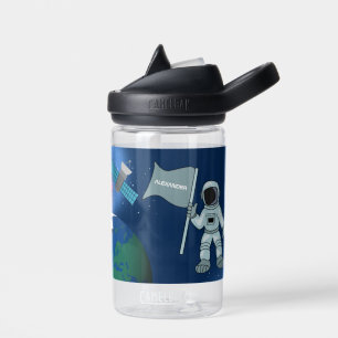 Astronaut in der Weltraumgalaxie Personalisierter Trinkflasche