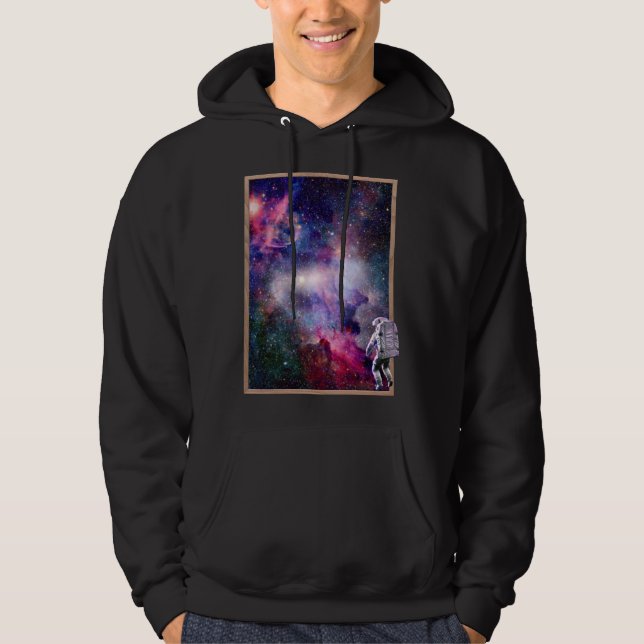 Astronaut In Outer Space Galactic Science Fiction Hoodie (Vorderseite)