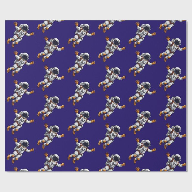 Astronaut in space geschenkpapier (Flach)