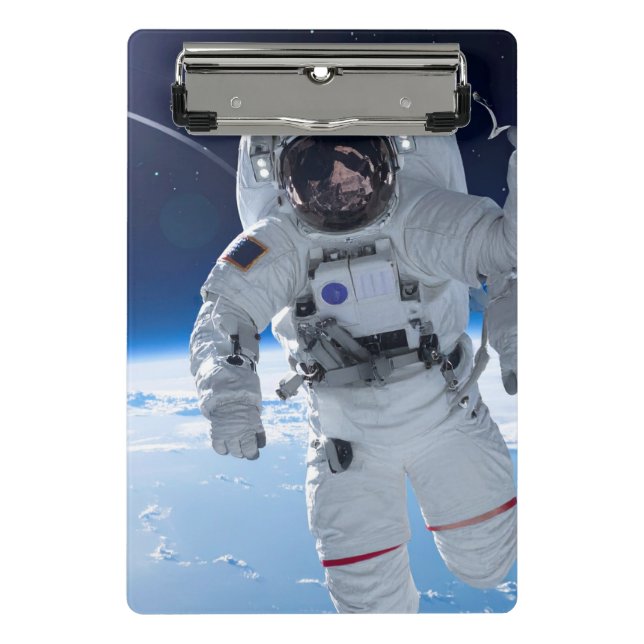 Astronaut in space mini klemmbrett (Vorderseite)