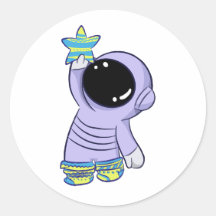Astronaut in verschiedenen Socken-Aufklebern