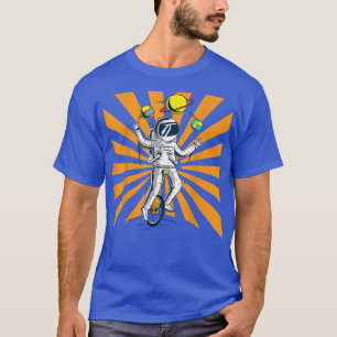 Astronaut Juggling Planets Einrad-T - Shirt