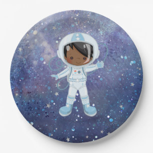 Astronaut-Junge Outer Space Pappteller