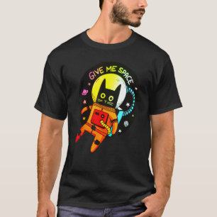 Astronaut Katze Gib mir Weltraum Vintage Wissensch T-Shirt