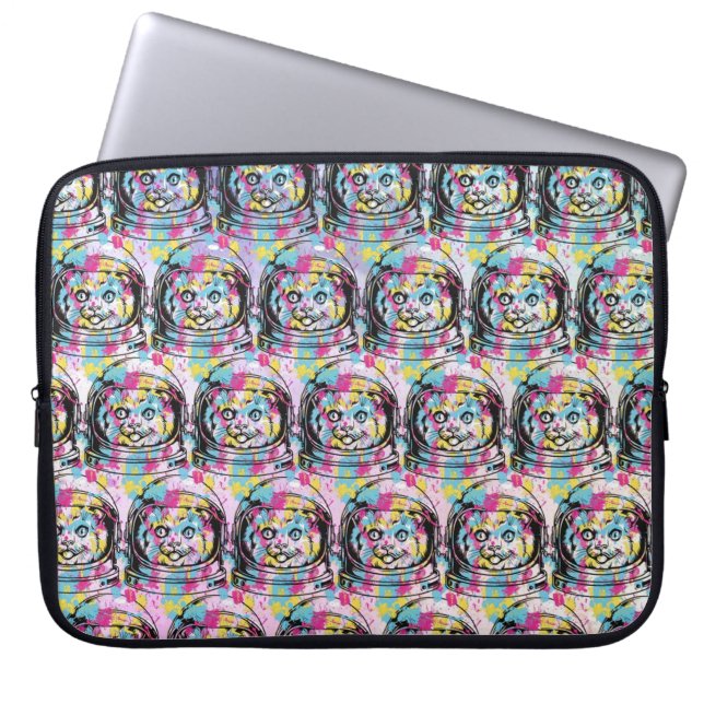 Astronaut Katze Laptopschutzhülle (Vorderseite)
