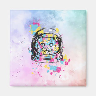 Astronaut Katze Magnet