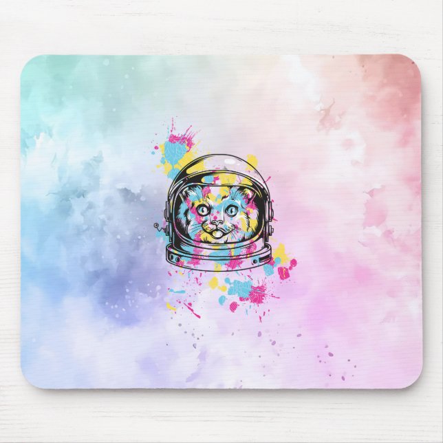 Astronaut Katze Mousepad (Vorne)