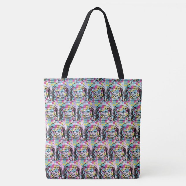 Astronaut Katze Tasche (Vorderseite)