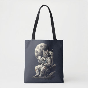 Astronaut Katzen mit einem Kaffee Tasche
