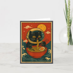 Astronaut Katzen Ramen Japanische Grafik T-Shirts  Karte