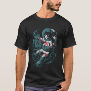 Astronaut Katzen Weltraumforscher Galaxy Katze Ret T-Shirt