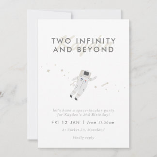 Astronaut Kids Space 2. Geburtstag Party laden ein Einladung