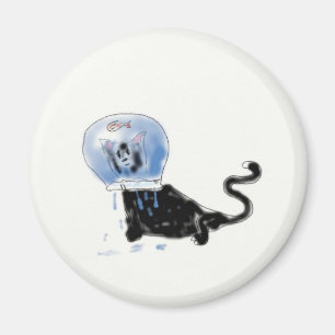 Astronaut kitteh magnet