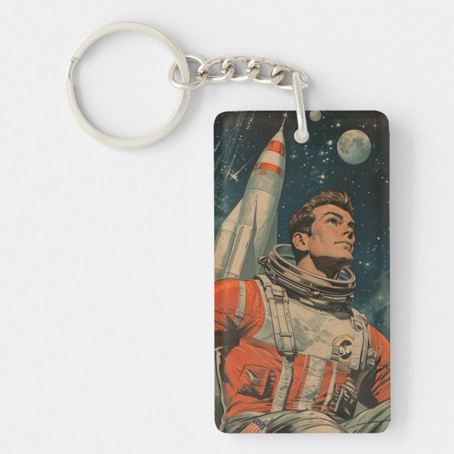 Astronaut Kunstvoll wandern im Valle Verzasca Kuns Schlüsselanhänger (Vorderseite)