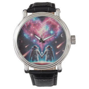 Astronaut-Liebe Nebula Wristwatch Armbanduhr
