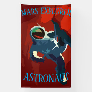 Astronaut Mars Entdecker Weltraum Reise Urlaub Banner