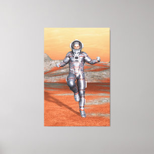 Astronaut Mars Explorer Alien Planet Weltraum Kuns Leinwanddruck