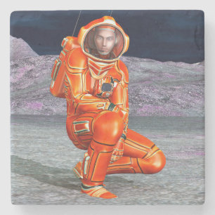 Astronaut Mars Explorer Alien Planet Weltraum Kuns Steinuntersetzer