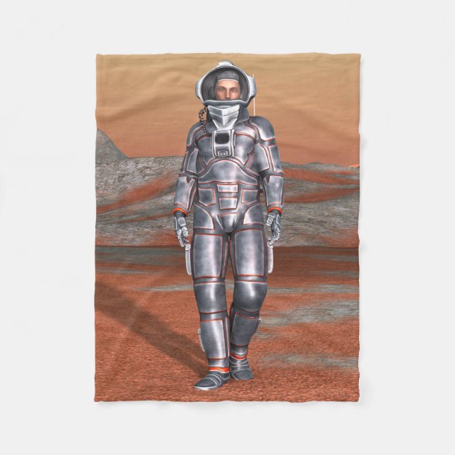 Astronaut Mars - Space Explorer auf Alien Planet Fleecedecke (Vorderseite)