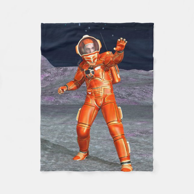 Astronaut Mars Space Explorer auf Alien Planet Fleecedecke (Vorderseite)