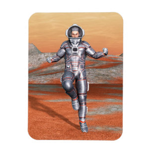Astronaut Mars Space Explorer auf Alien Planet Magnet