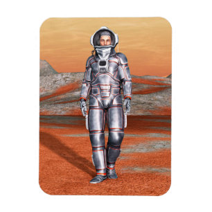 Astronaut Mars Space Explorer auf Alien Planet Magnet
