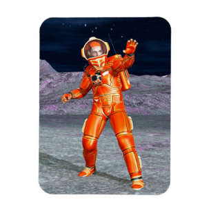 Astronaut Mars Space Explorer auf Alien Planet Magnet
