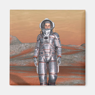 Astronaut Mars - Space Explorer auf Alien Planet Magnet