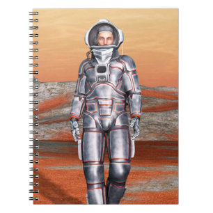 Astronaut Mars Space Explorer auf Alien Planet Notizblock