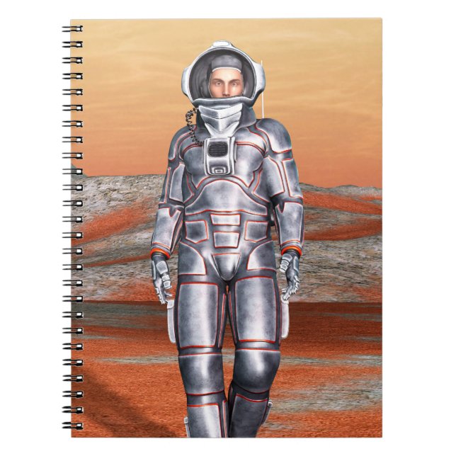 Astronaut Mars Space Explorer auf Alien Planet Notizblock (Vorderseite)