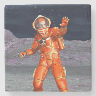 Astronaut Mars Space Explorer auf Alien Planet Steinuntersetzer
