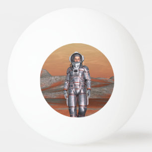 Astronaut Mars - Weltraumforscher auf einem außeri Tischtennisball