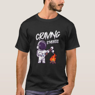 Astronaut Marshmallow-Röststäbchen Camping Smor T-Shirt