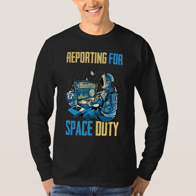 Astronaut meldet den Kaffee Sp T-Shirt (Vorderseite)