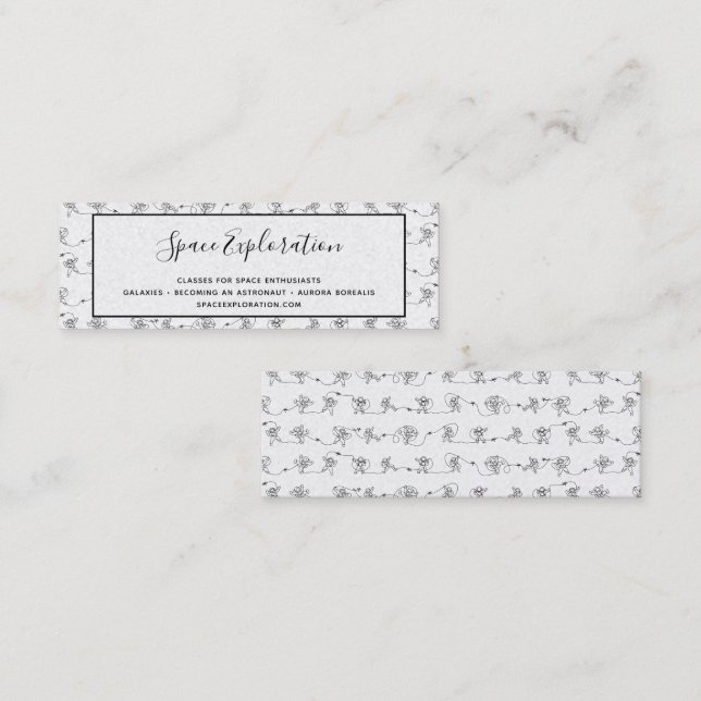 Astronaut Mini-Visitenkarte Mini Visitenkarte (Vorne/Hinten)