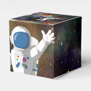 Astronaut mit Balloons Geschenkschachtel