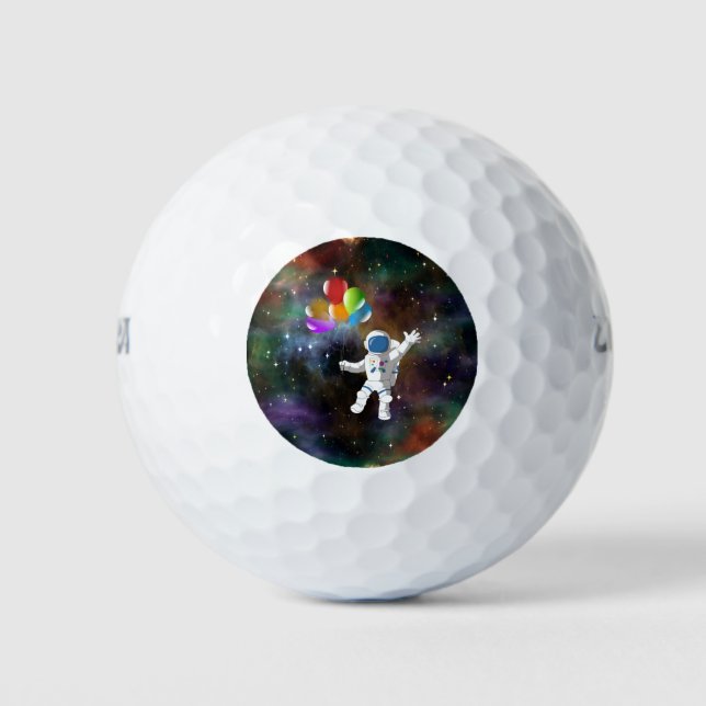 Astronaut mit Balloons Golfball (Vorderseite)