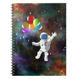 Astronaut mit Balloons Notizblock